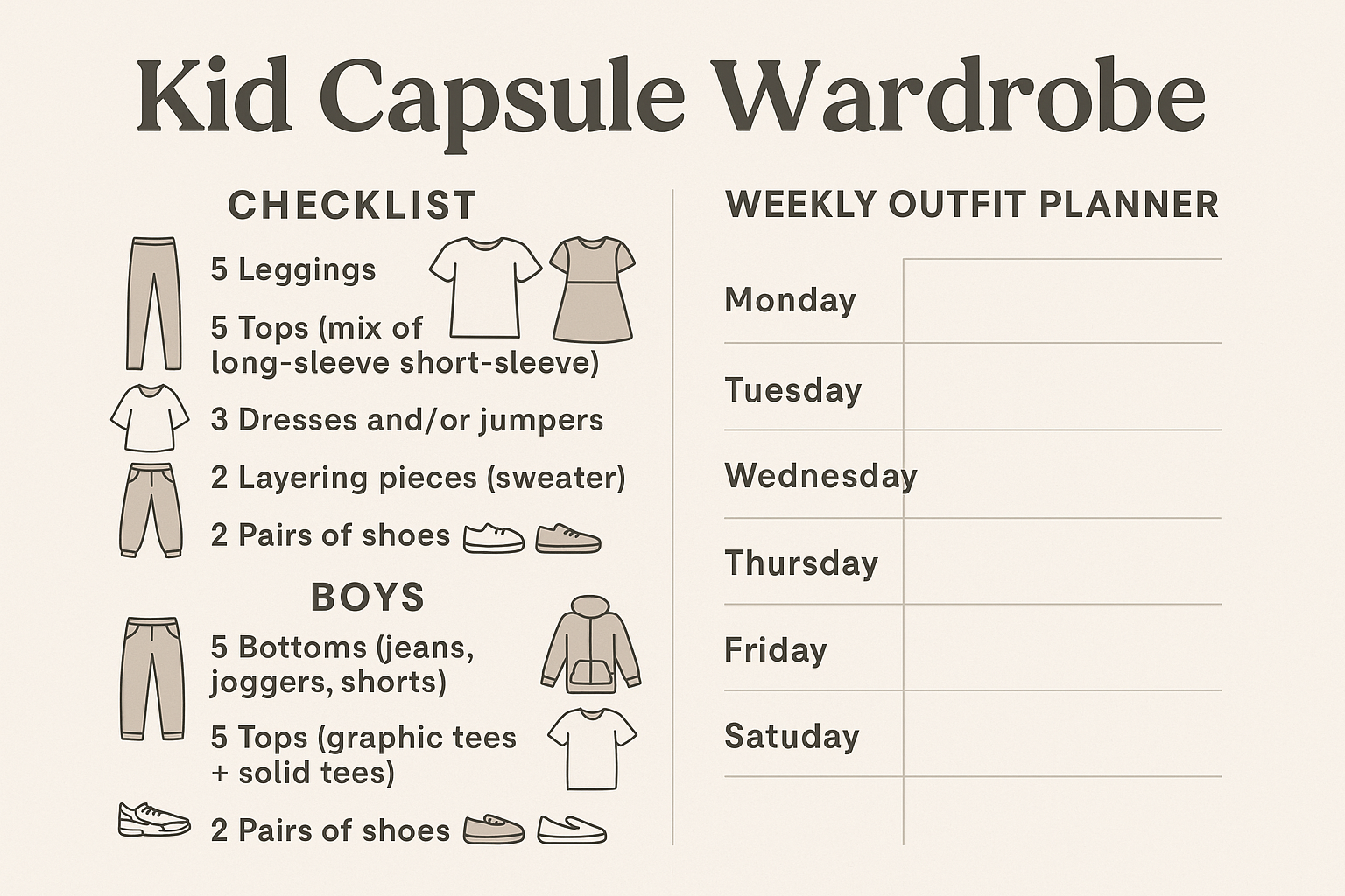 👕 Back-to-School Capsule&nbsp;Wardrobe
