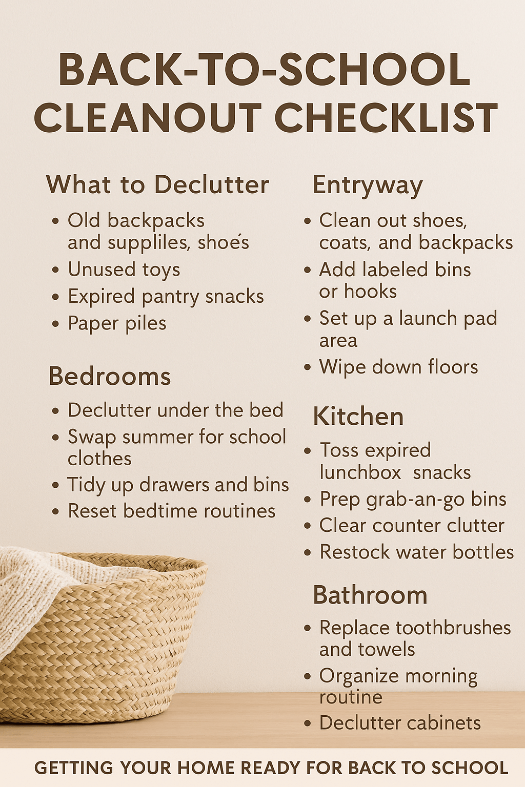 🧽 Back-to-School Home Cleanout&nbsp;Checklist