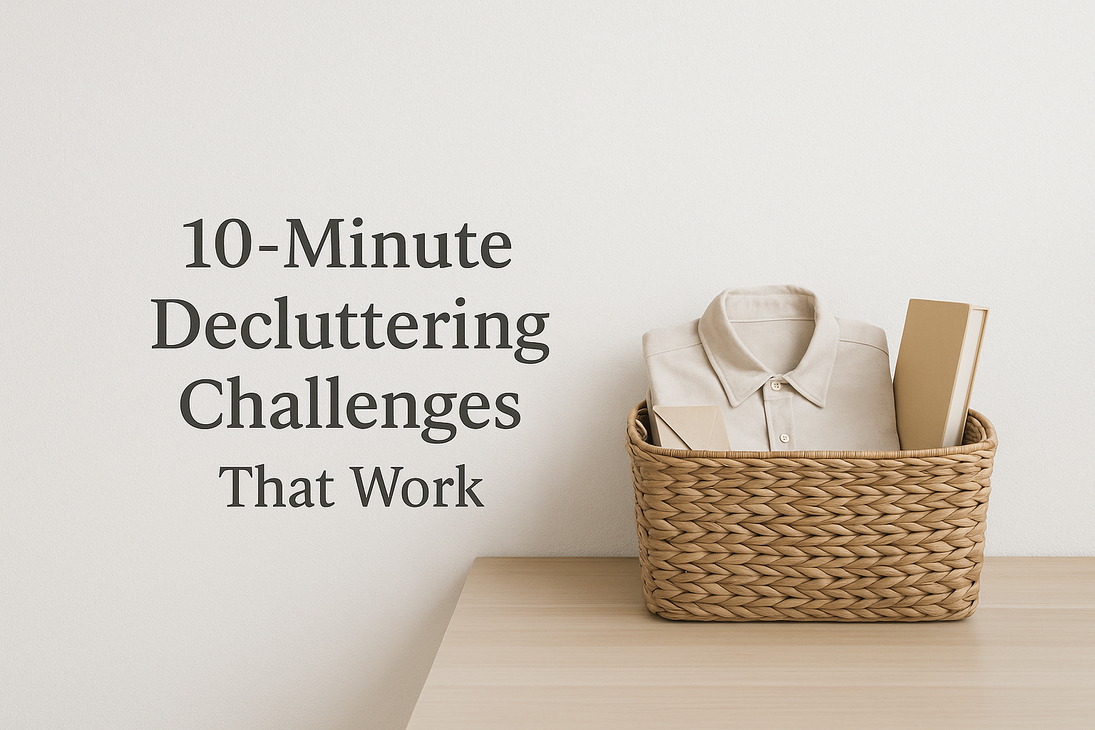 🧹 10-Minute Decluttering Challenges That Actually Work