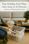 Modern living room holiday pack-away