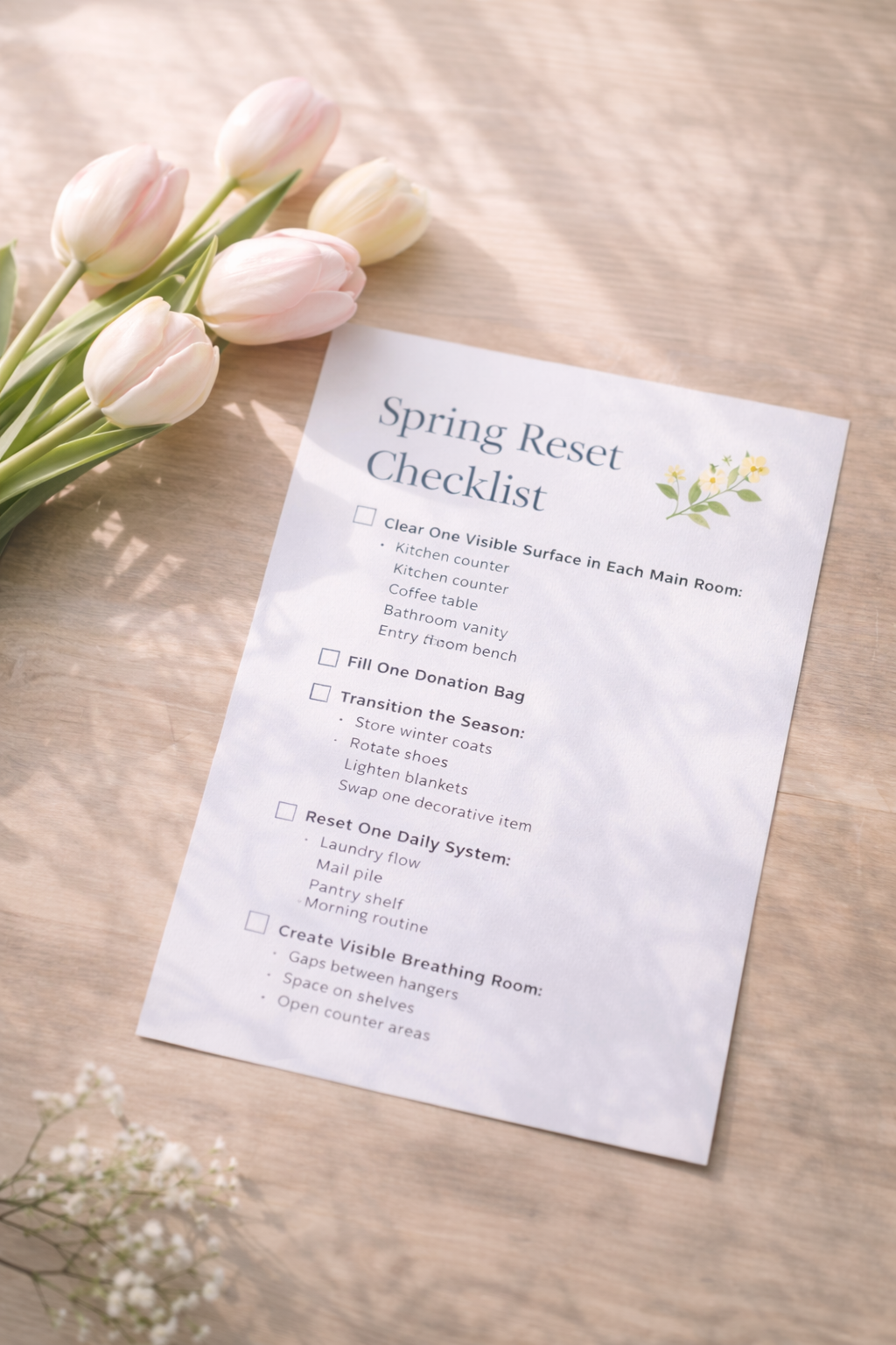 A Spring Reset Checklist You’ll Actually Finish