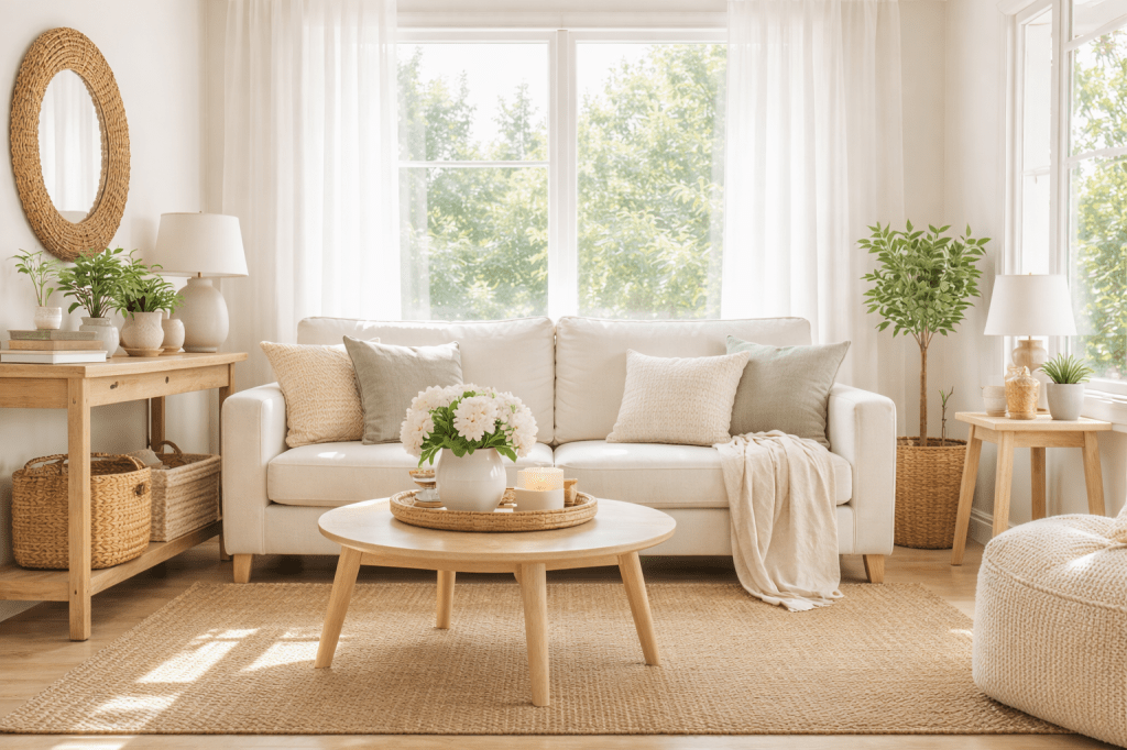 bright and airy living room