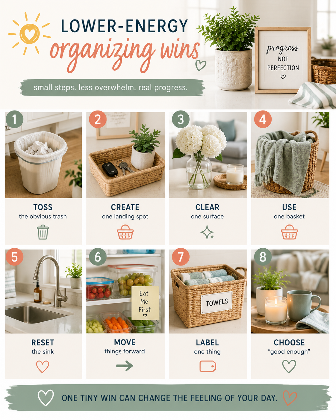 low energy organizing wins