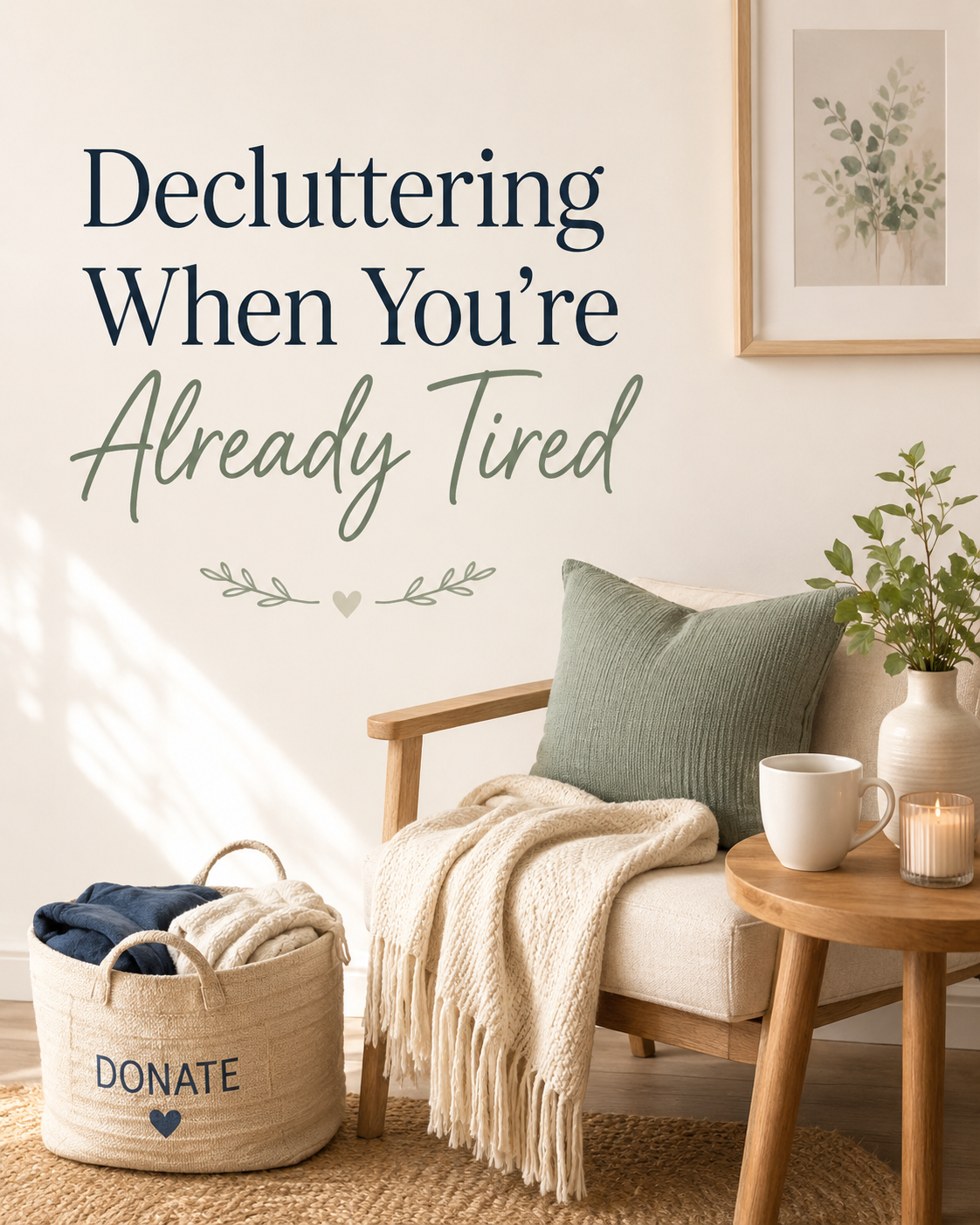 Decluttering when you are already tired
