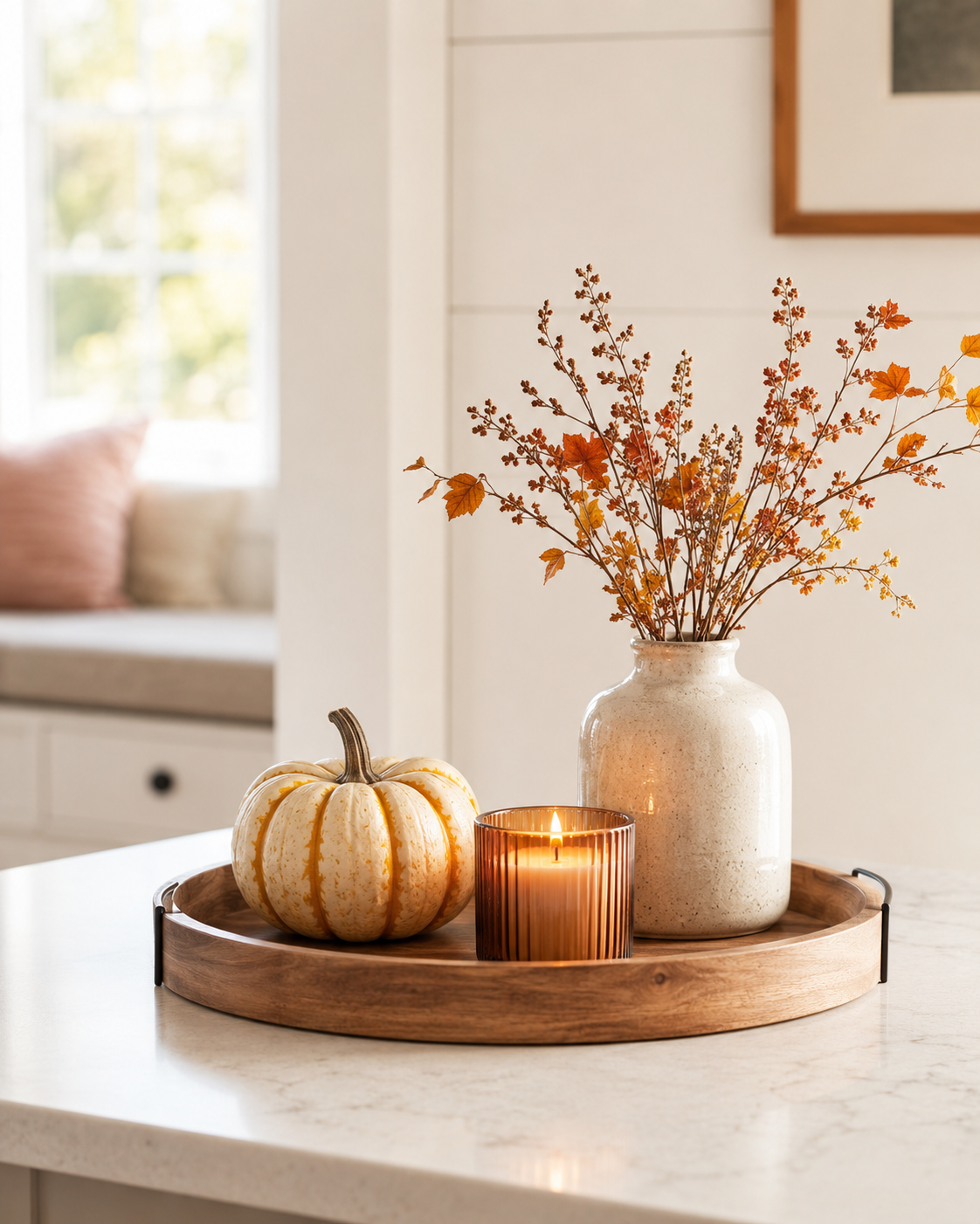 Cozy Autumn Tray Vignette